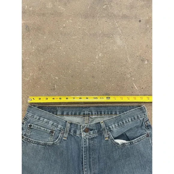 Levis 559 Jeans Mens 36x34 Blue Denim Relaxed Fit Straight Leg Zip Fly Waterless - Picture 15 of 16